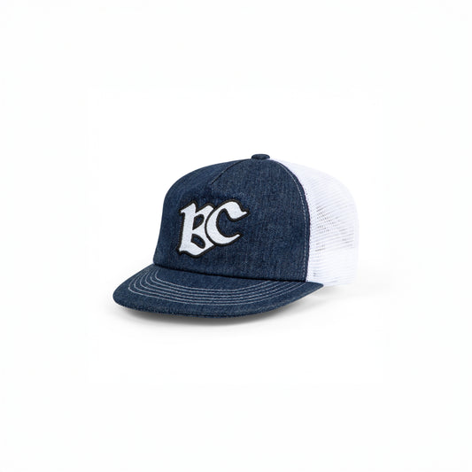 Monogram Trucker Cap | Denim