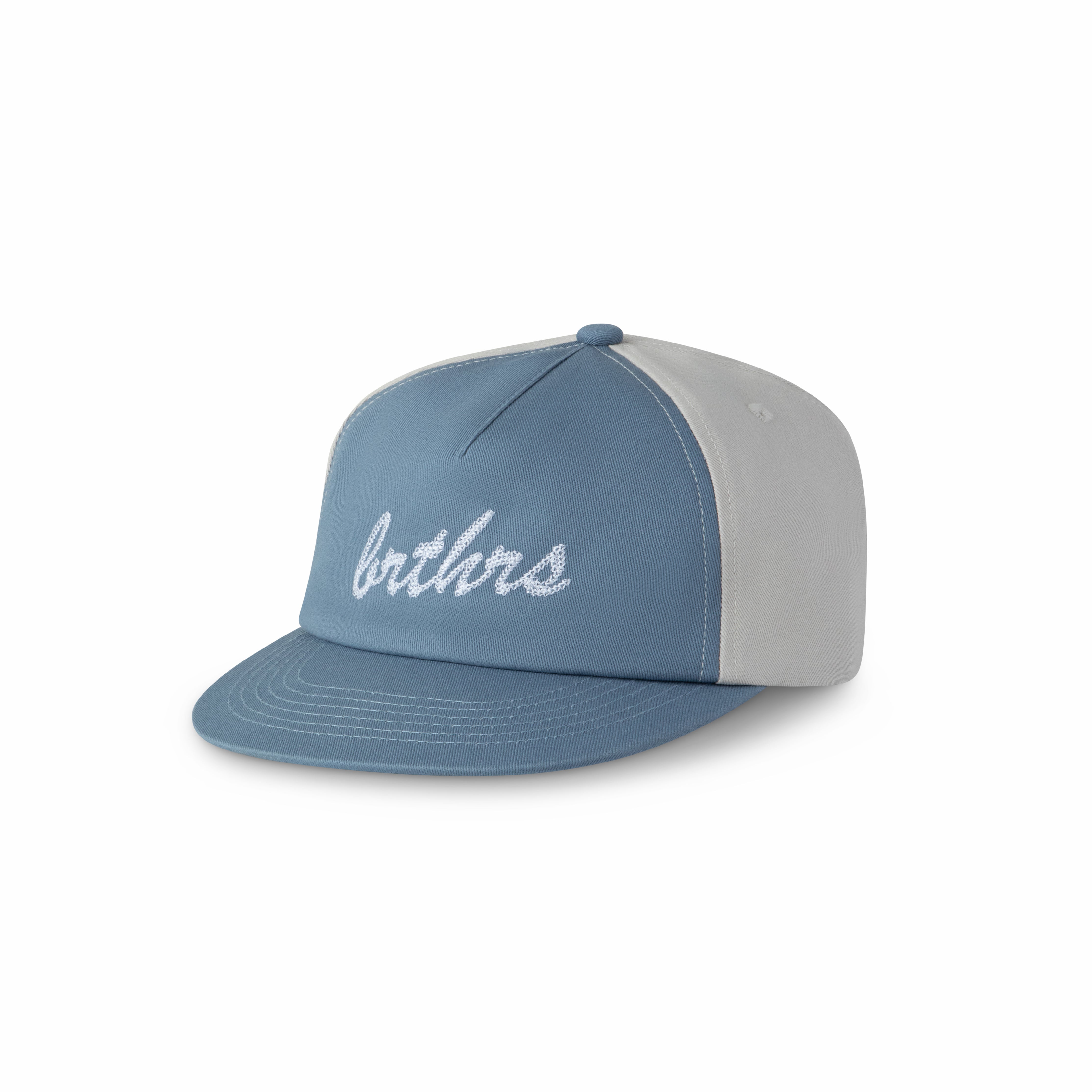 Two Tone Script Hat | Steel Blue