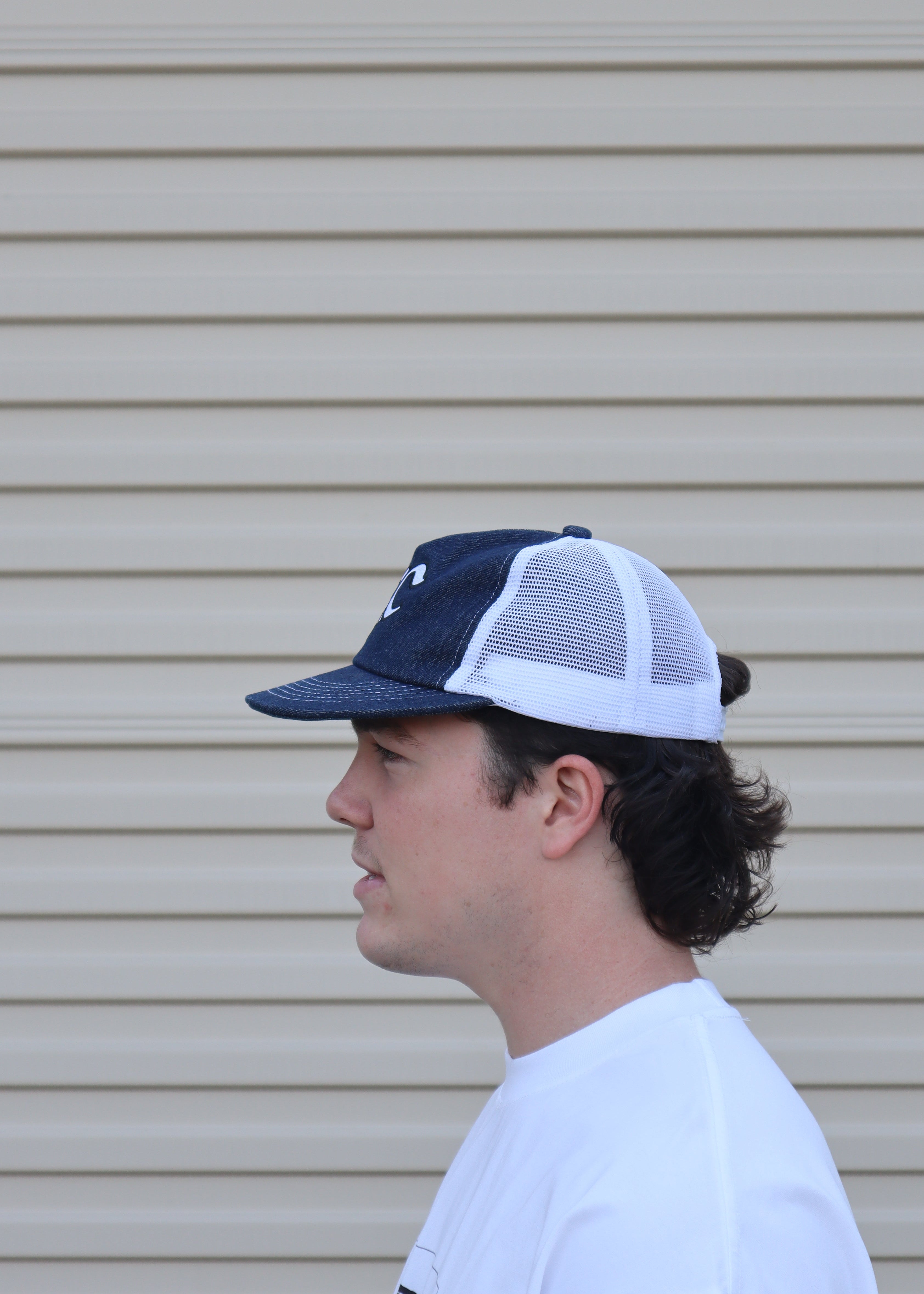 Monogram Trucker Cap - Denim