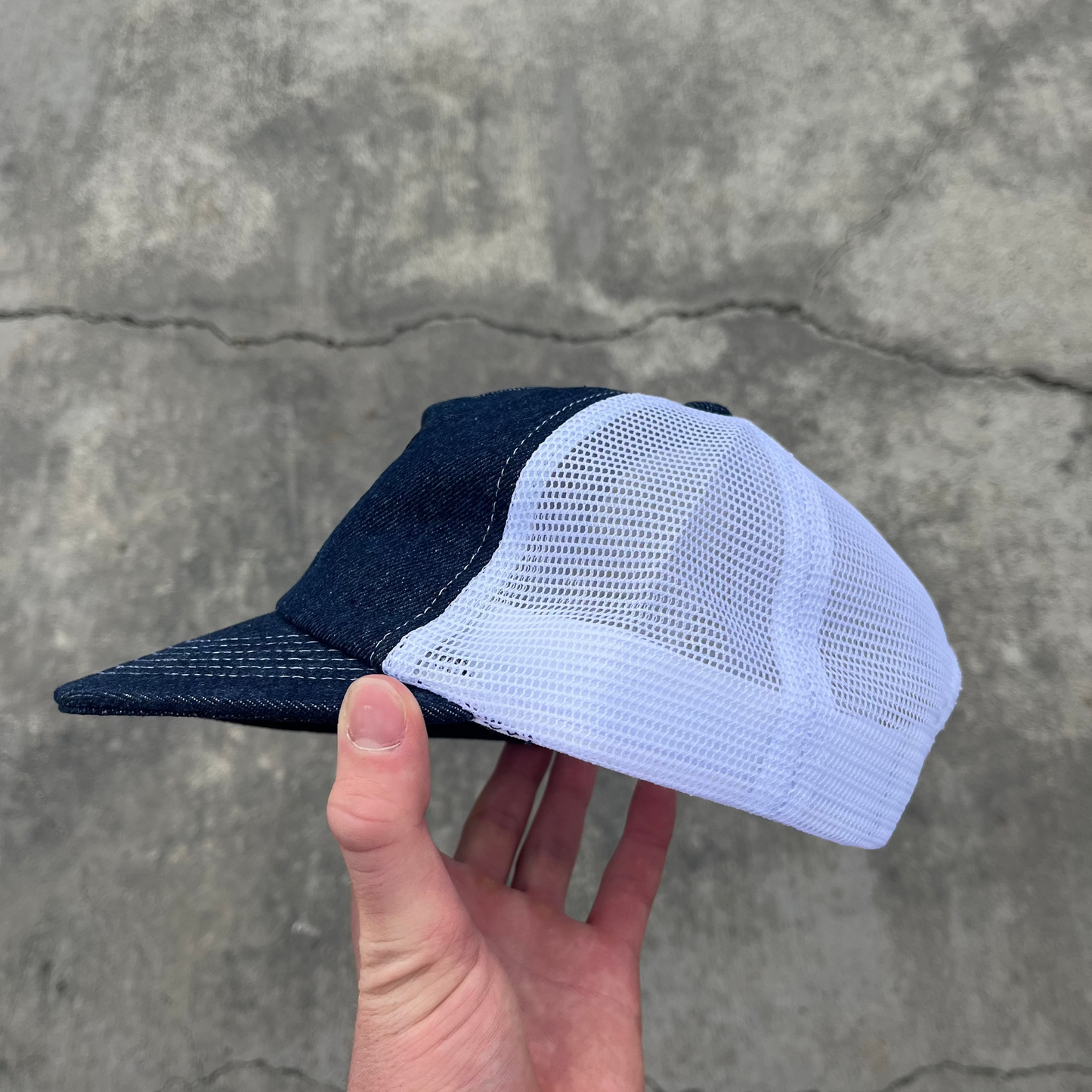 Monogram Trucker Cap | Denim